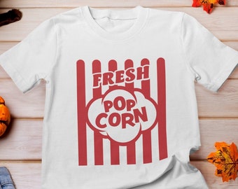 Fresh Popcorn Costume Shirt, Last Minute Costume for Halloween, Funny Retro Vintage, Lazy Halloween Costume Shirt, Popcorn Costume Halloween