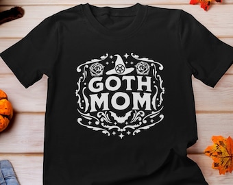 Goth Mom Shirt, Goth Mum T-Shirt, Goth Mama Shirt, Gift For Goth Mom, Fun Gothic Tee For New Mom, Goth Pregnancy Announcement Shirt, Witchy