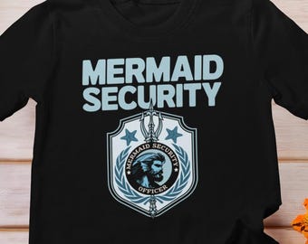 Camiseta de papá con sirena de guardia de seguridad, camiseta de papá sirena, camiseta de guardia sirena, camiseta de papá de seguridad, camiseta del Día del Padre, camiseta de sirena de Halloween