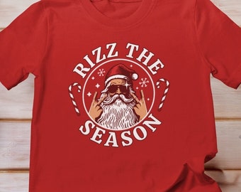 Rizz the Season Shirt, Merry Rizzmas Shirt, W Rizz Christmas shirt, Rizzler Santa Claus Shirt, rizz em shirt, rizzler t-shirt, Funny Santa
