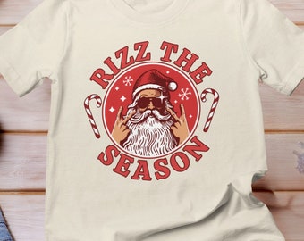 Rizz the Season Shirt, Merry Rizzmas Shirt, W Rizz Christmas shirt, Rizzler Santa Claus Shirt, rizz em shirt, rizzler t-shirt, Funny Santa