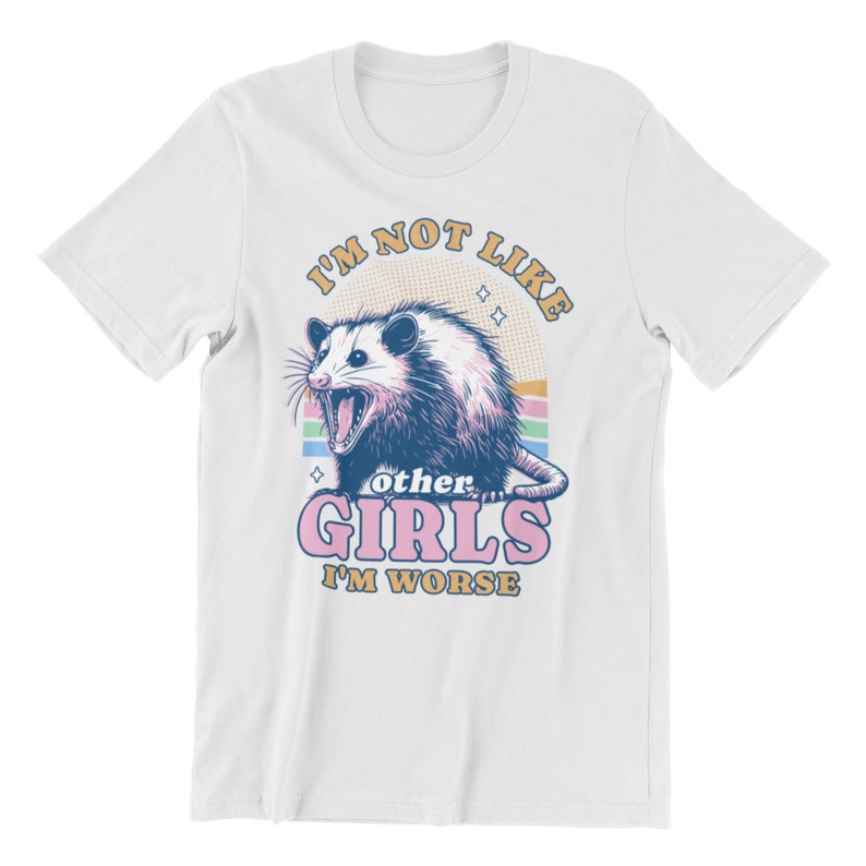 I'm Not Like Other Girls I'm Worse Shirt, Opossum Shirt, Possum Shirts, Opossum Meme Shirt, Opossum Lover Gift, Weird T-Shirt, Funny Possum White