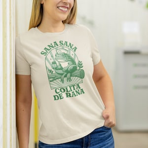 Sana Sana Colita De Rana T-shirt, Sana Sana T-shirt, Mexican Mom Gift, Funny Latina Shirt, Enfermera Latina Shirt, Funny Mexican Frog Shirt image 6