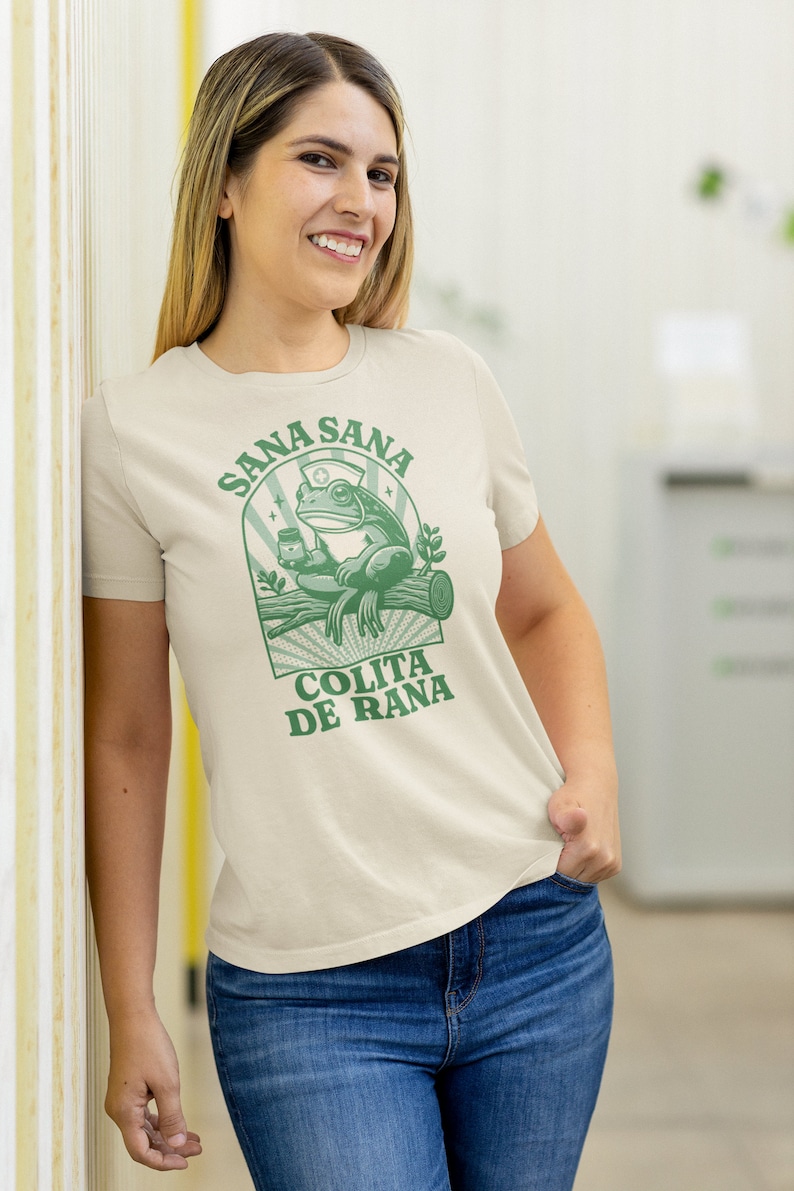 Sana Sana Colita De Rana T-shirt, Sana Sana T-shirt, Mexican Mom Gift, Funny Latina Shirt, Enfermera Latina Shirt, Funny Mexican Frog Shirt image 6