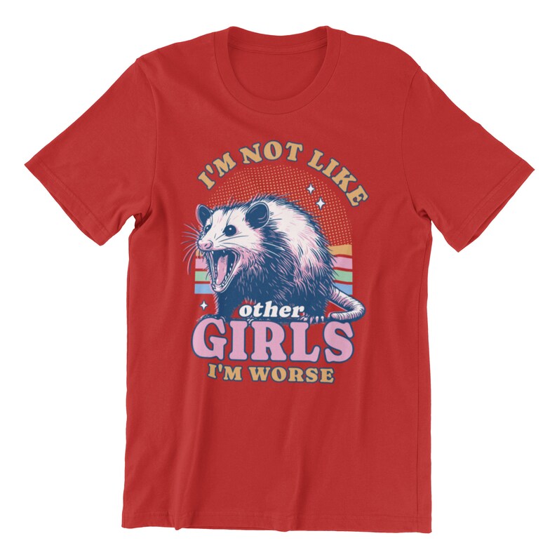 I'm Not Like Other Girls I'm Worse Shirt, Opossum Shirt, Possum Shirts, Opossum Meme Shirt, Opossum Lover Gift, Weird T-Shirt, Funny Possum Red