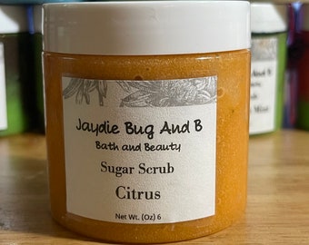 Exfoliante de azúcar orgánico cítrico/exfoliante corporal/gel de baño/jabón