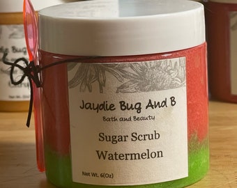 Wild Watermelon Exfoliante de azúcar orgánico/exfoliante corporal/gel de baño/jabón