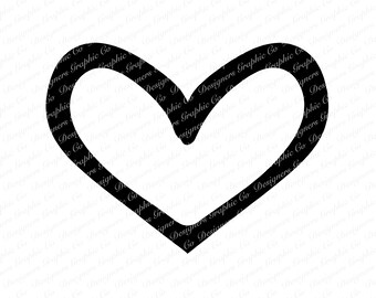 Custom Heart Instant Download in Black & White PNG Digital Download High Resolution Sublimation