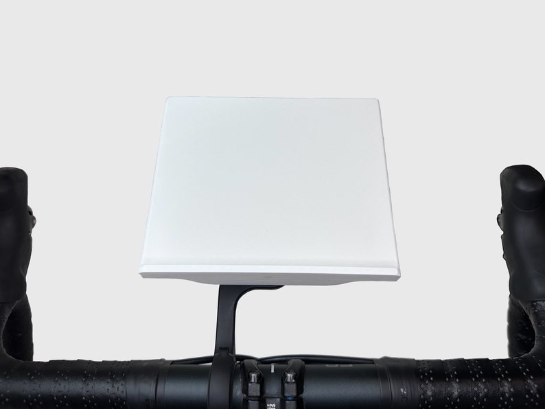 Zwift Trainer Tray för surfplattor eller telefoner för stationär cykling och stationär cykling, iPad-hållare för inomhuscykling passar Wahoo och Garmin GPS-fäste Vit