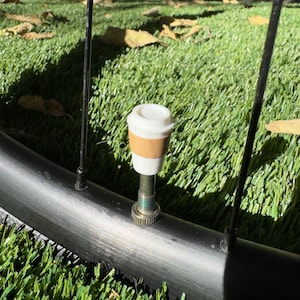 Coffee Cup Presta Bike Valve Caps, Pair of Coffee Cup Bike Valve Caps, Great Gift for Bikers