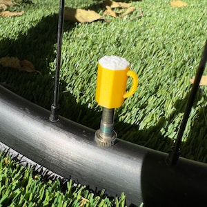 Beer Stein Presta Bike Valve Caps, Pair of Beer Mug Bike Valve Caps, Great Gift for Bikers