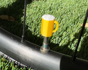Beer Stein Presta Bike Valve Caps, Pair of Beer Mug Bike Valve Caps, Great Gift for Bikers