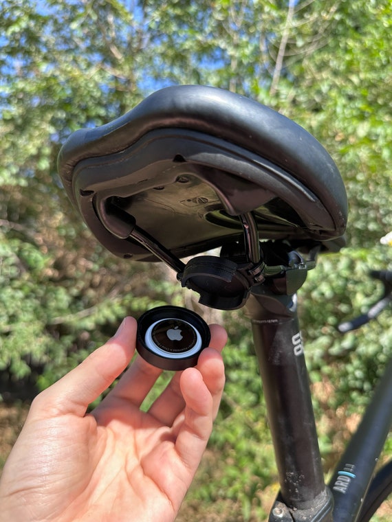 2 Pack Universal Biking AirTag Holder Mounts Under Saddle, Lightweight Saddle AirTag Holder - 3D Printed