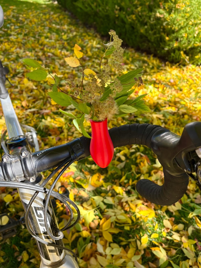 Bike Flower Vase for Handlebars Fun Biking Accessory for Summer, Flower Vase for Biking, a Great Gift for Bikers image 4