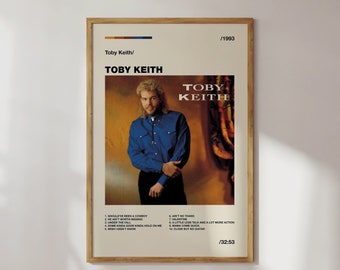 Toby Keith Poster / Toby Keith Album / Country Music Art / Country Fan Gift / Music Décor