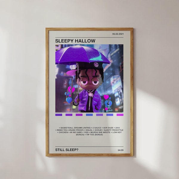 Still Sleep? Album / Sleepy Hollow Poster / Sleepy Hollow Music / Poster Print / Wall Art / Aesthetic Room / Music Décor