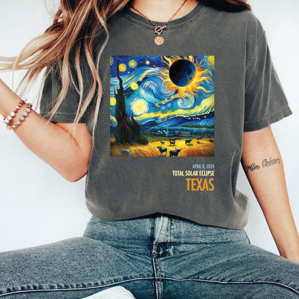 Texas Total Solar Eclipse Shirt, April 8 2024 Shirt, USA Eclipse, Solar Eclipse Souvenir Gift, ROM553