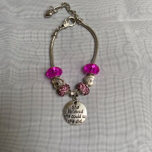 Silver Inspiration Beaded Bracelet