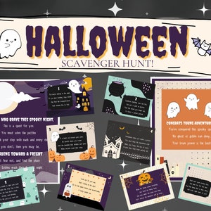 Halloween Scavenger Hunt, Halloween Party Game, Kids Halloween Activity, Halloween Adventure! Halloween Treasure Hunt!