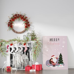 Christmas Wall Art Canvas for Homes, Offices, Business, Festivals Design Perfect for Personal Use and Gifts