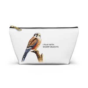 Kestrel Illustration I Play With Sharp Objects Accessory Pouch