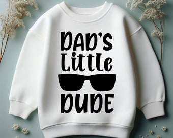 Papas Little Dude Grafik-Sweatshirt für Kinder, cooles und komfortables Design für kleine Jungen, um ihren Stil zu demonstrieren