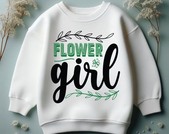 Blumenmädchen personalisiertes Kinder-Sweatshirt, entzückende und herzliche Geschenkauswahl für Ihre kleine Blüte