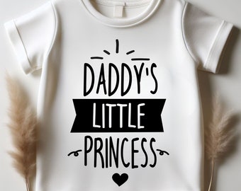 Idées cadeaux pour Noël petite princesse à papa, chemise amusante pour bébés garçons, chemise d'anniversaire pour enfants avec motifs personnalisés
