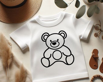 Cute Bear Funny Shirt Gifts for Kids, Cute Baby Tees for Boys, Daughter Gift Ideas, Beach Shirt for Babies