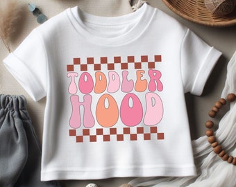 Toddler Hood Baby Gifts, Kids Tee Shirt with Humorous Designs, Christmas Baby Shower Tees, Flower Shirt for Girls