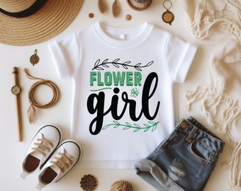 Flower Girl Retro Shirt Gift for Kids, Personalized Graphic Tees for Babies, Big Brother Shirt with Humor