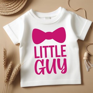 Idées cadeaux de Noël Little Guy, chemise amusante pour bébés garçons, chemise d'anniversaire pour enfants avec motifs personnalisés image 2