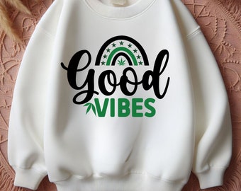 Good Vibes Grafik-Sweatshirt für Kinder, stilvolles und lustiges Geschenk, fröhliches Sweatshirt, positive Vibes