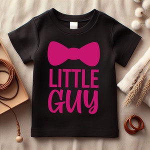 Idées cadeaux de Noël Little Guy, chemise amusante pour bébés garçons, chemise d'anniversaire pour enfants avec motifs personnalisés image 5
