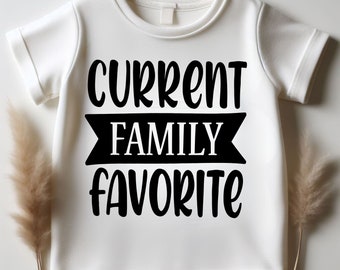 Current Family Favorite Baby Shower Gift, Personalized Kids Shirt for Birthday, Retro Graphic Tees, Funny Big Sister Shirt