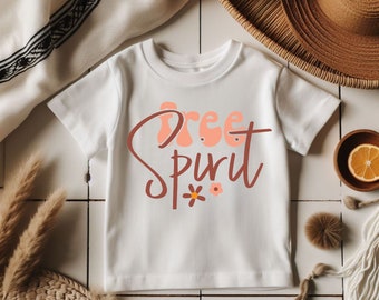 Free Spirit Big Sister Shirt, Funny Graphic Tees for Kids, Personalized Baby Gift, Retro Birthday Shirt