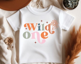 Wild One Funny Tshirts, Personalized Shirt Gifts for Kids, Cute Baby Shower Tees, Retro Baby Boy Gift Ideas