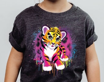 Tiger Shirt, 90's Shirt, 90s Inspired Kids Shirt, Birthday Party Shirt, Adult Youth Toddler Tshirt, SAS402