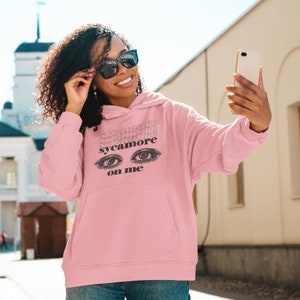 EYES HOODIE,PINK Hoodie, One Piece Hoodie, minimalist Sycamore Eyes on Me Printed Soft & Comfortable Hooded Sweatshirt With Kangaroo Pockets