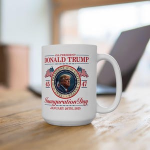 Donald Trump Präsident 2025 USA Becher, Trump 47. Jahrestag des Präsidenten Becher, Trump Make Amerika großartig wieder Becher, Trump Einweihungsbecher