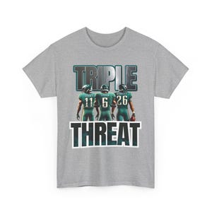 Triple Threat - Barkley - Brown - Smith - Tee Gildan - Saquon Barkley - Philadelphia Eagles Gifts - Saquon Barkley Shirt Gift - Philly