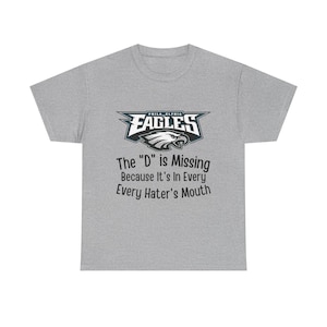 Philadelphia Eagles Unisex Cotton Tee Shirt, Jalen Hurts Saquon Barkley, The &quot;D is Missing Shirt, Eagles Fan Gift, Sports