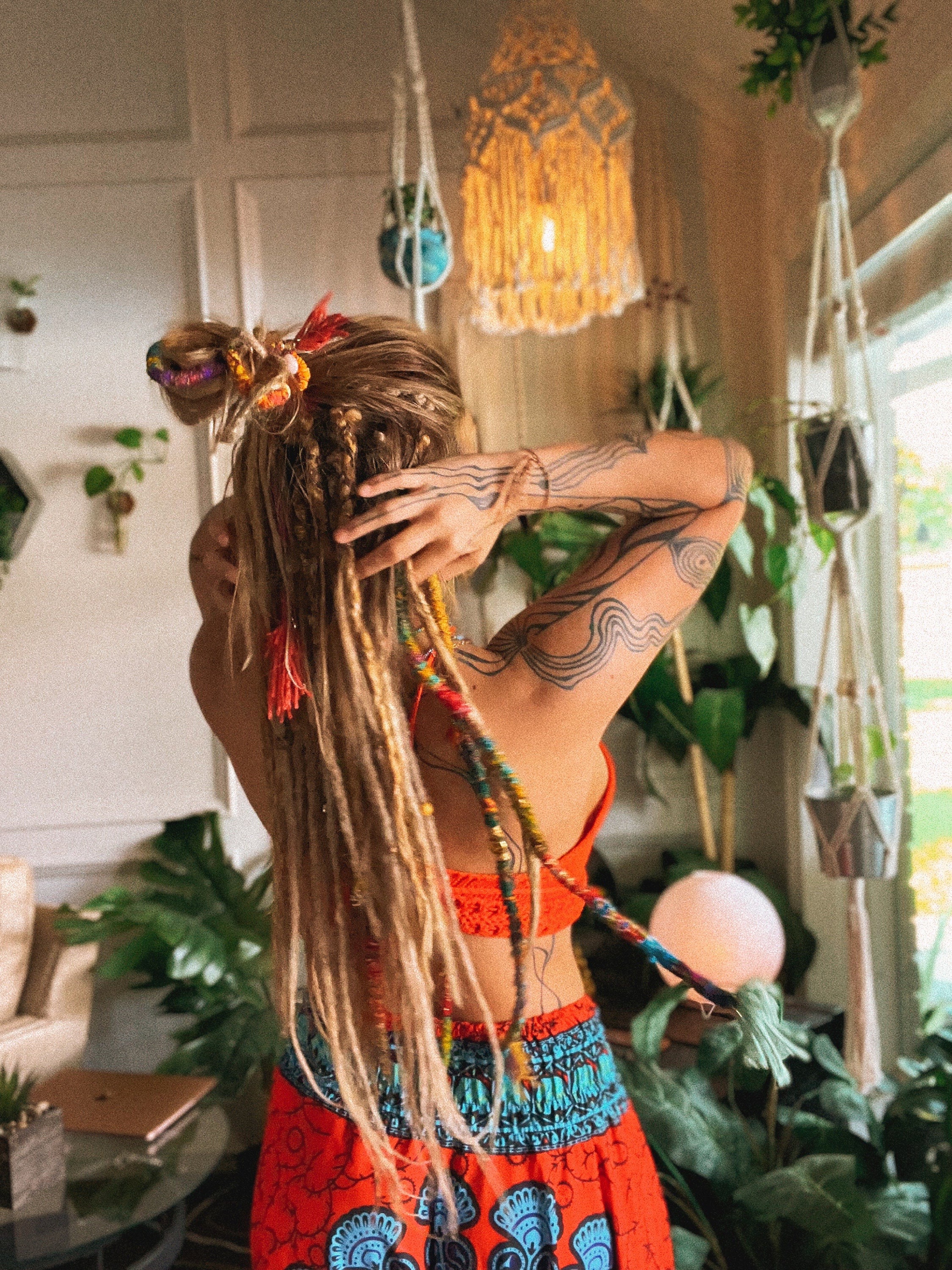 Dread Wrap Dreadlock Festival Hair Accessory Boho Hair Wrap Attachment Coachella Hair Edm Hair