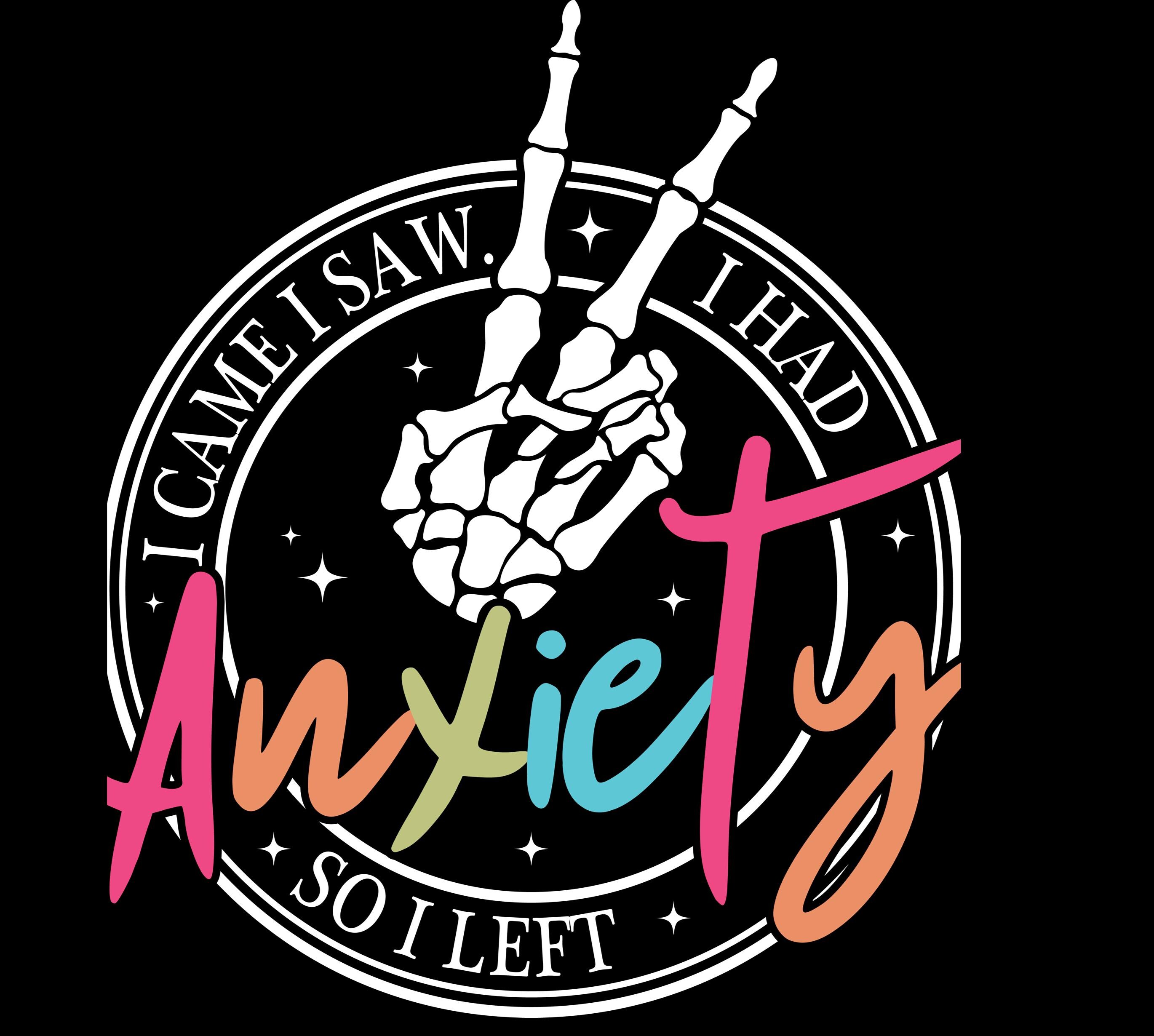 Anxiety Skeleton Hand T-shirt, PNG Downloads, Mock-ups, Sarcastic ...