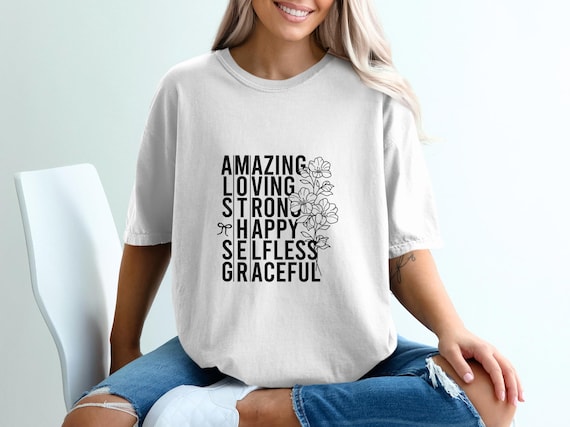 Mother's Day T-Shirt, Digital Download, Amazing Loving Strong Floral PNG, Gift For Mom, Best Mom Ever, Printable Art