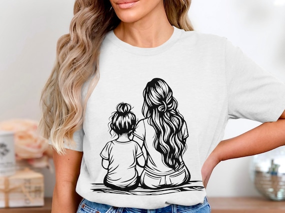 Mother Daughter T-Shirt, Mom and Daughter SVG, Matching Outfit, Digital Download, Mothers Day Gift, Mom Life Shirt, Gift for Mom