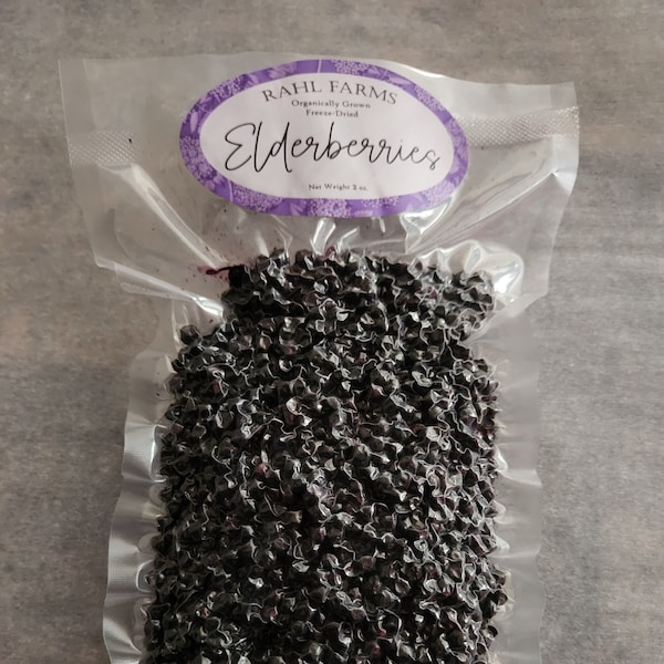 Freeze Dried American Elderberries - Naturally Grown!