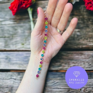 Rainbow Island 6mm Crystal Bracelet. Genuine Austrian Crystal Bracelet. Women’s jewelry. Summer bracelet. Gifts for her. Rainbow Jewelry.