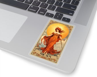 The Sun Goddess Tarot Card Sticker | Witchy Stickers | Tarot Deck | Tarot Stickers | Astrology | The SUN | Journal Stickers | Laptop Sticker