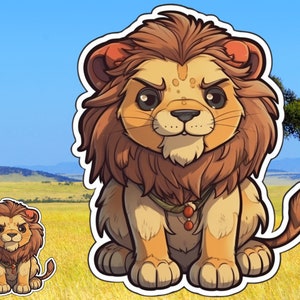 Chibi Style Lion Sticker